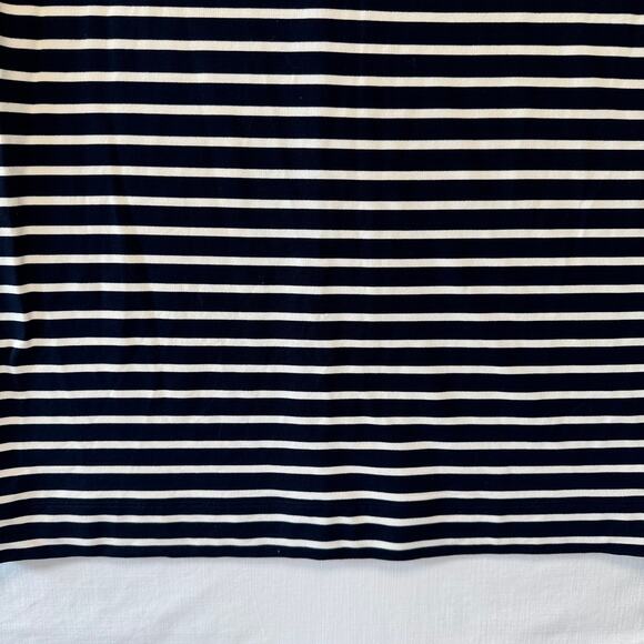 CABI Hooded Knee Length Dress Women's Size S Navy White Striped Coastal Beachy - Picture 7 of 11
